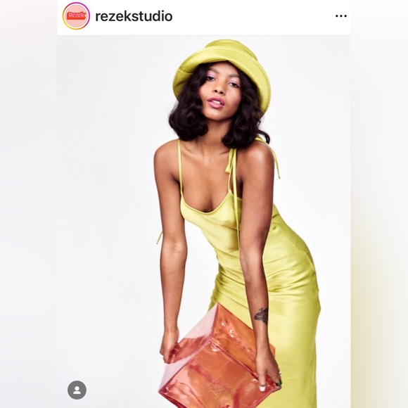 🪩 Rezek Studio - Dandy Slip Dress in Avocado Green - XS - Picture 3 of 11